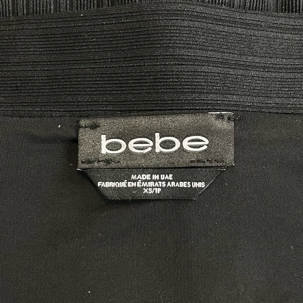 Bebe Full Zip Bodycon Knee Length Pencil Skirt in Black Size XS - Picture 10 of 12